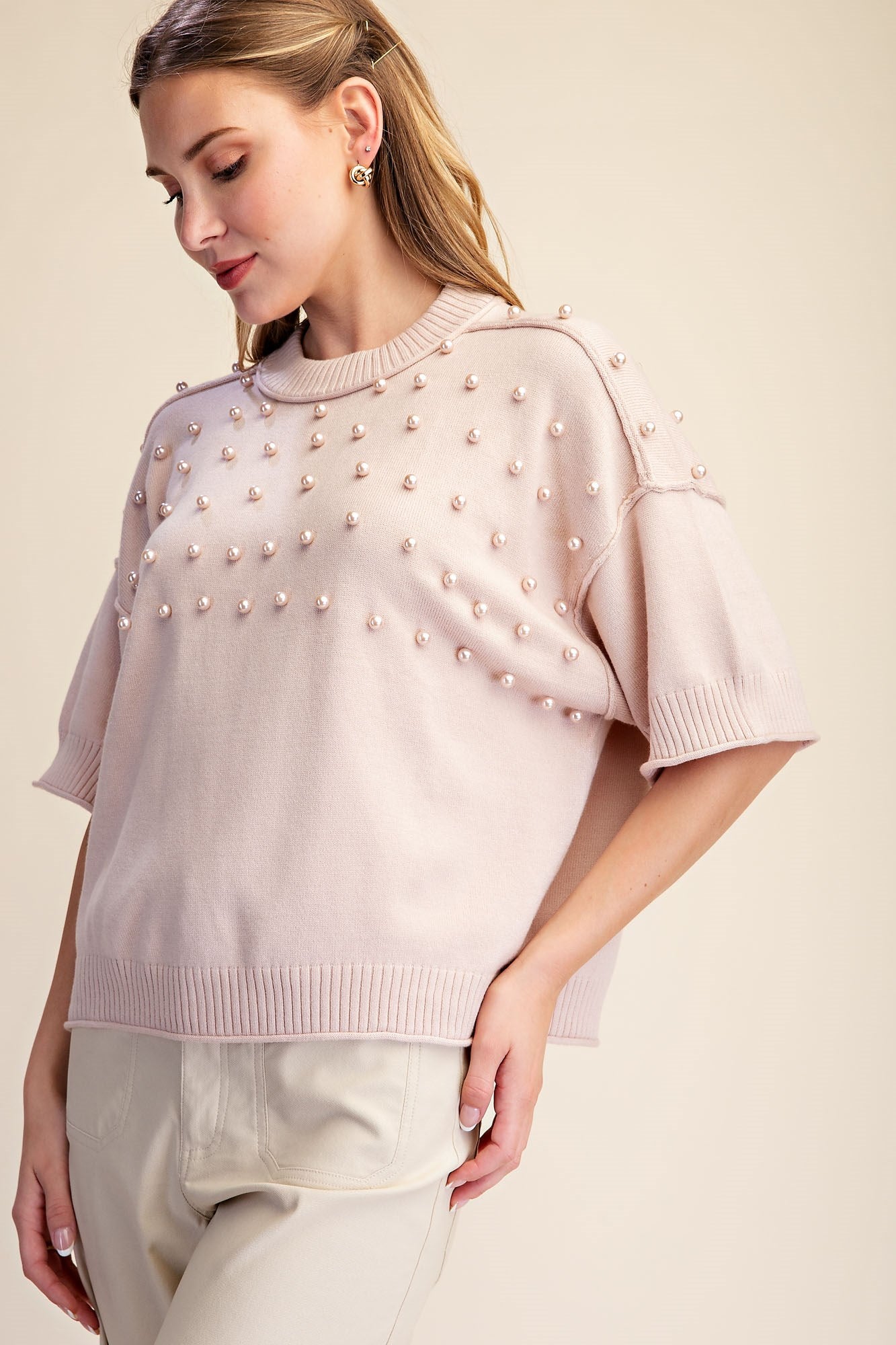 Glam Pearl Dot Sweater