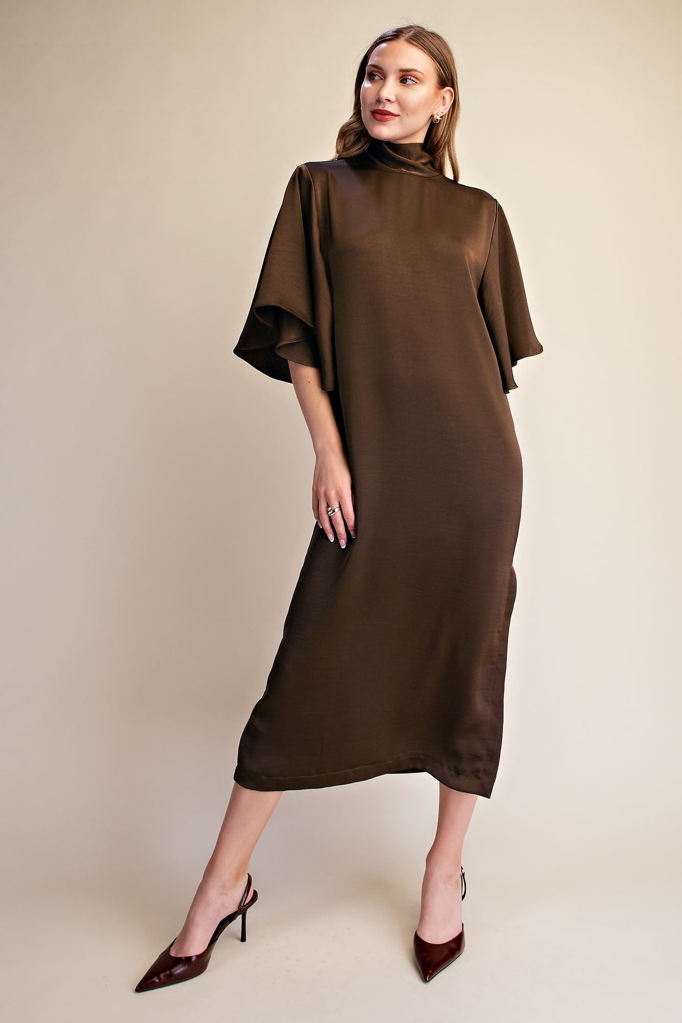 Satin Tie Back Dress