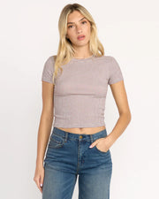 Checked Out Knit T-Shirt