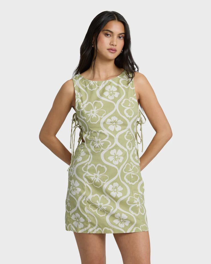 Billabong Floral Trip Mini Dress Cactus L
