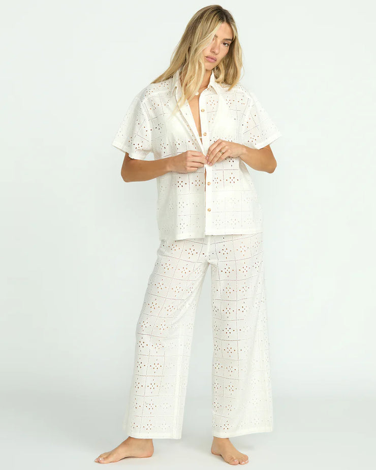 Eyelet Crush Beach Coverup Pants
