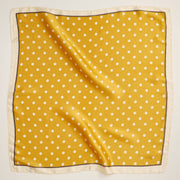 Classic Polka Dot Scarf – Vintage-Inspired Square Scarf with Silk Texture