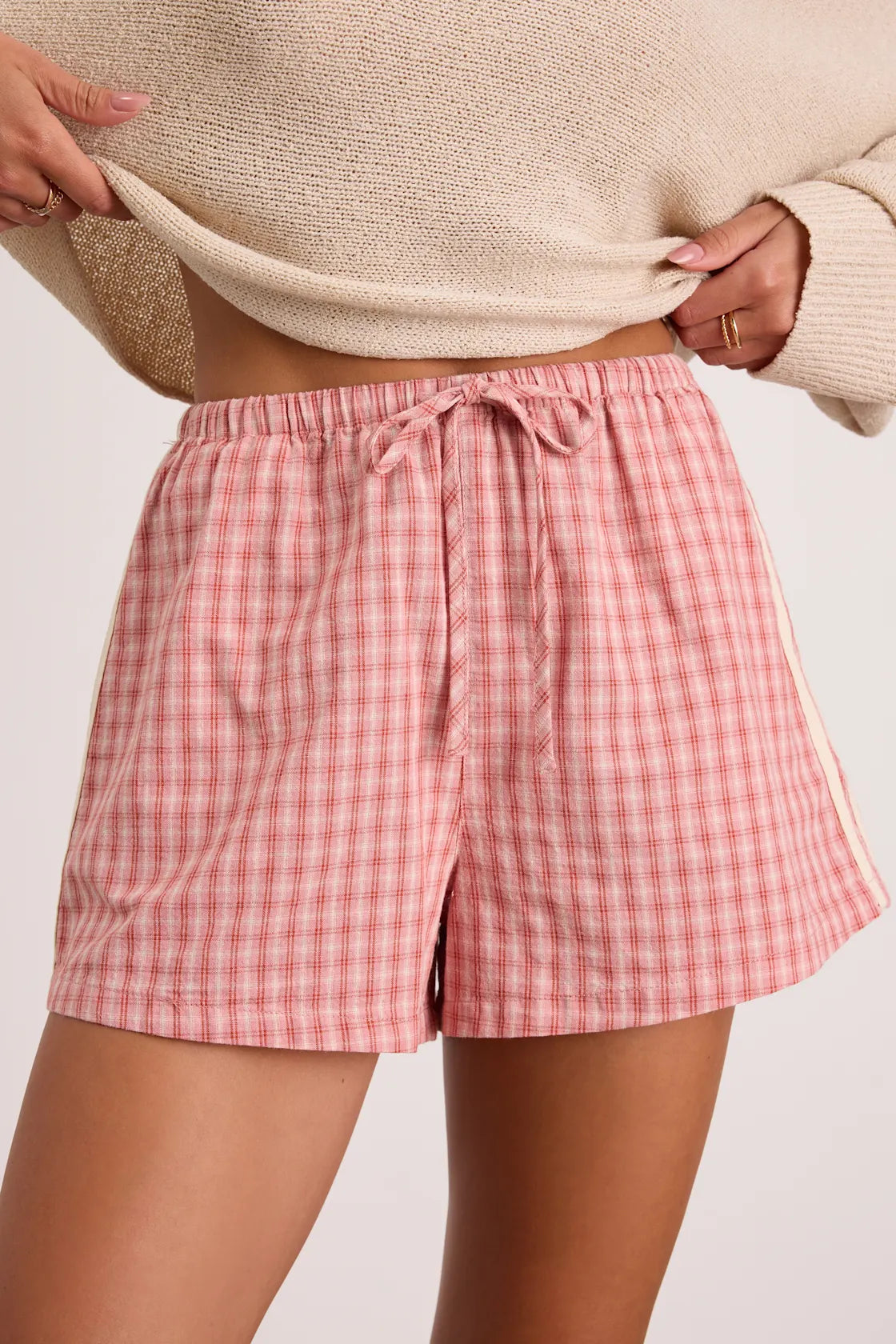 Rhythm Kirra Pink Drawstring Shorts