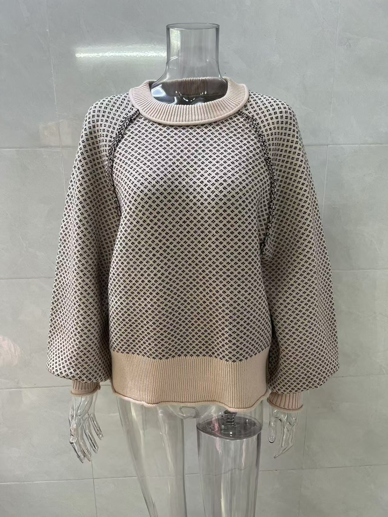 Pullover Jacquard Crewneck