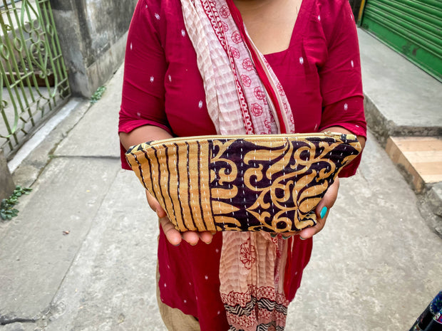 Kantha Cosmetic Bag | Medium