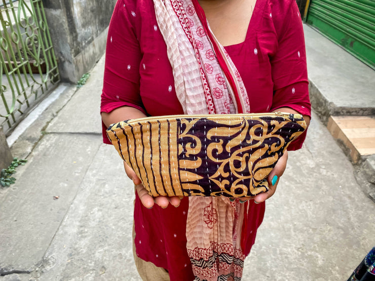 Kantha Cosmetic Bag | Medium