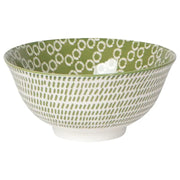 GREEN RINGS STAMPED BOWL