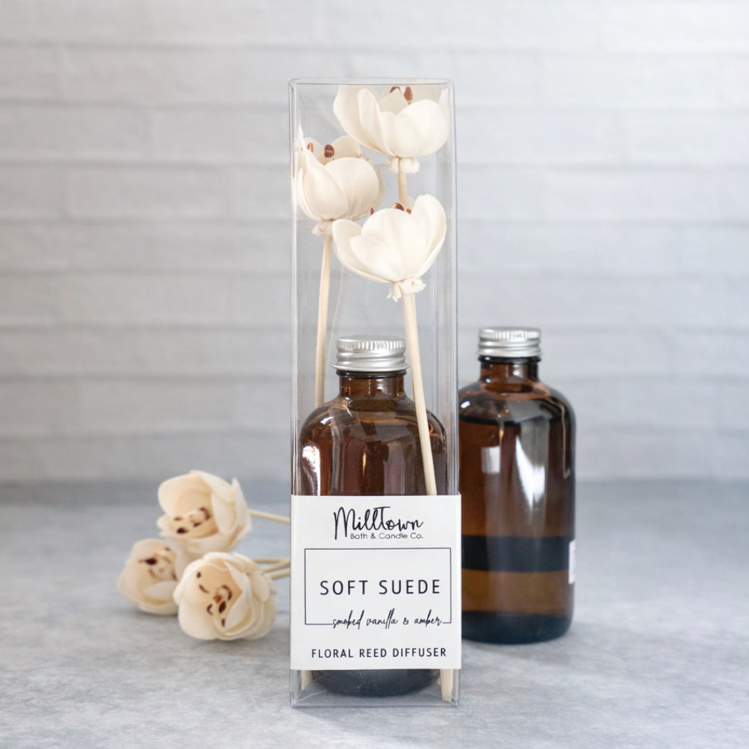 Soft Suede Floral Reed Diffuser