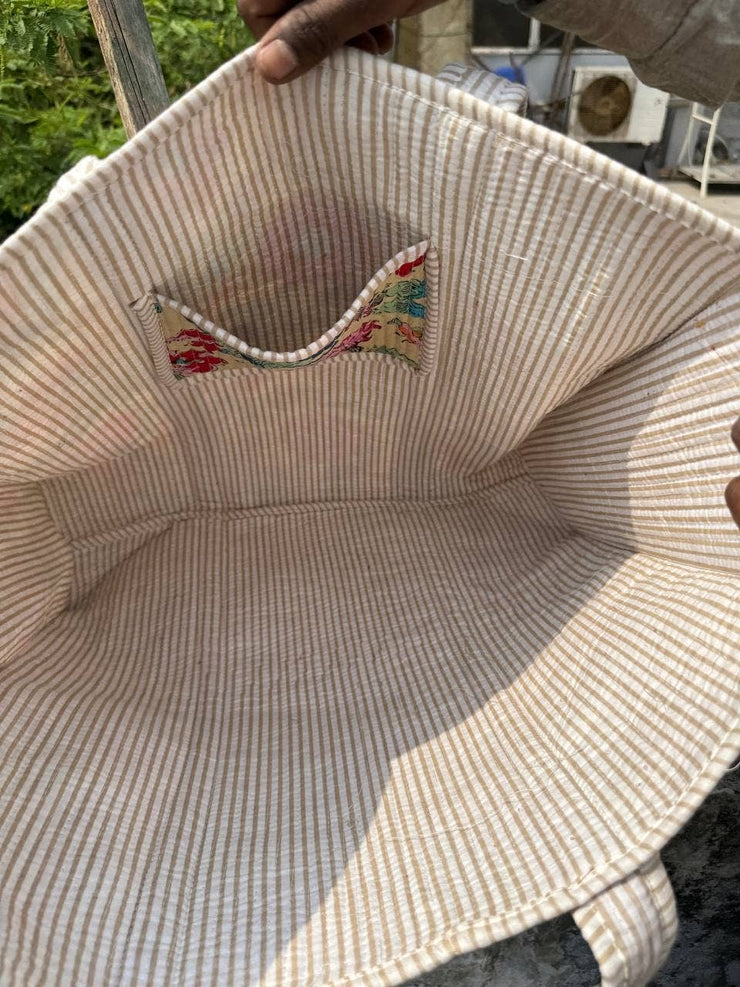 Floral Print Bag Quilted Cotton Bag