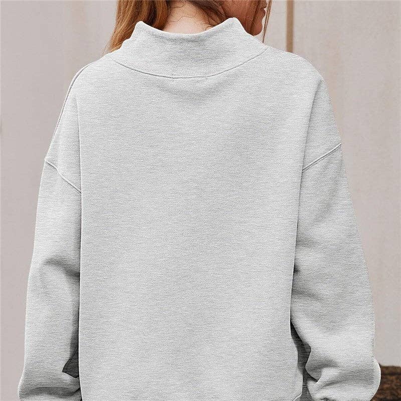 Solid Color High Neck Fleece