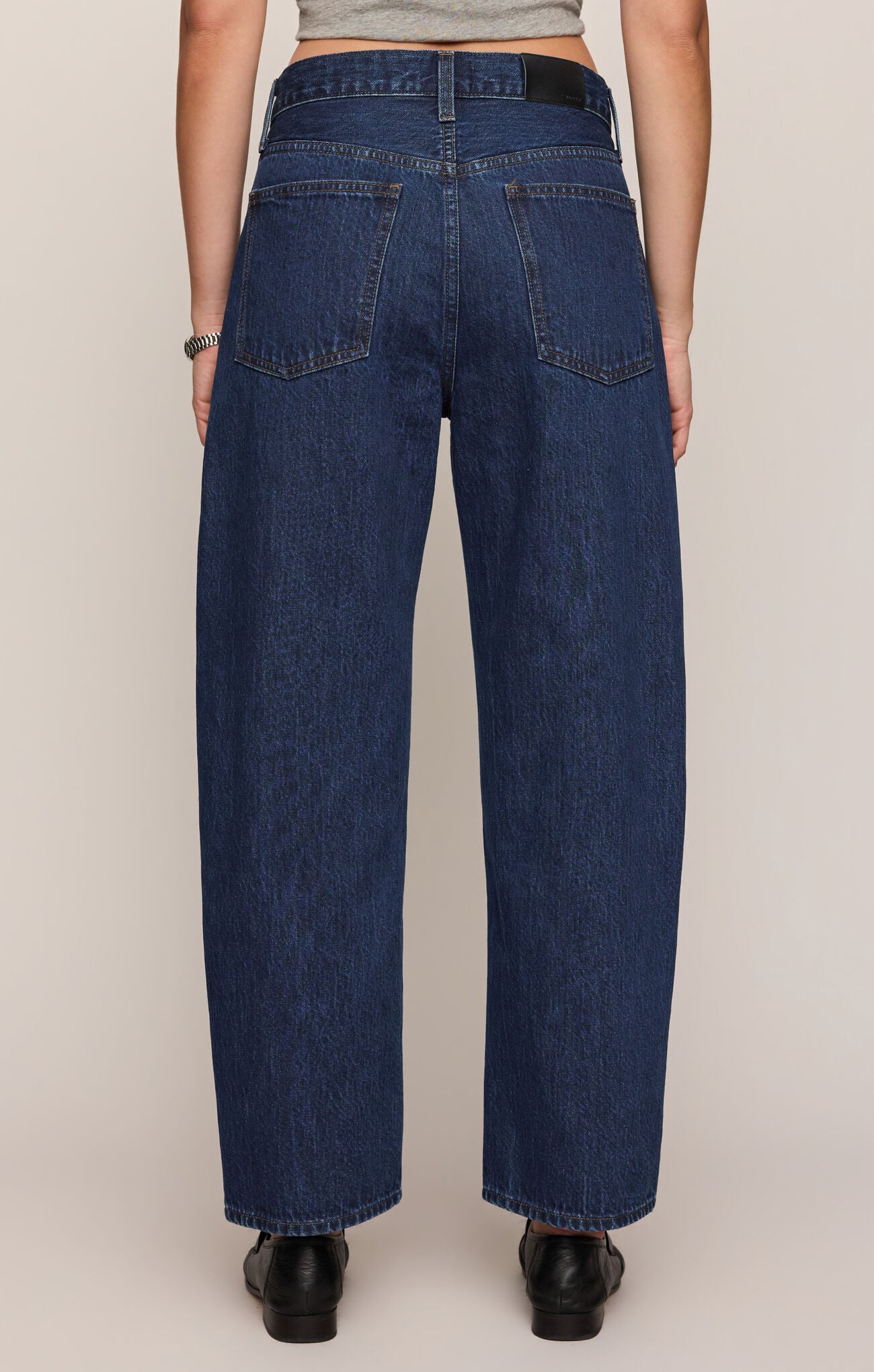 The Off Duty Mid Rise Bowed Ankle Jean