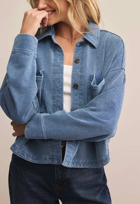 Z Supply Cropped Vintage Indigo Jacket