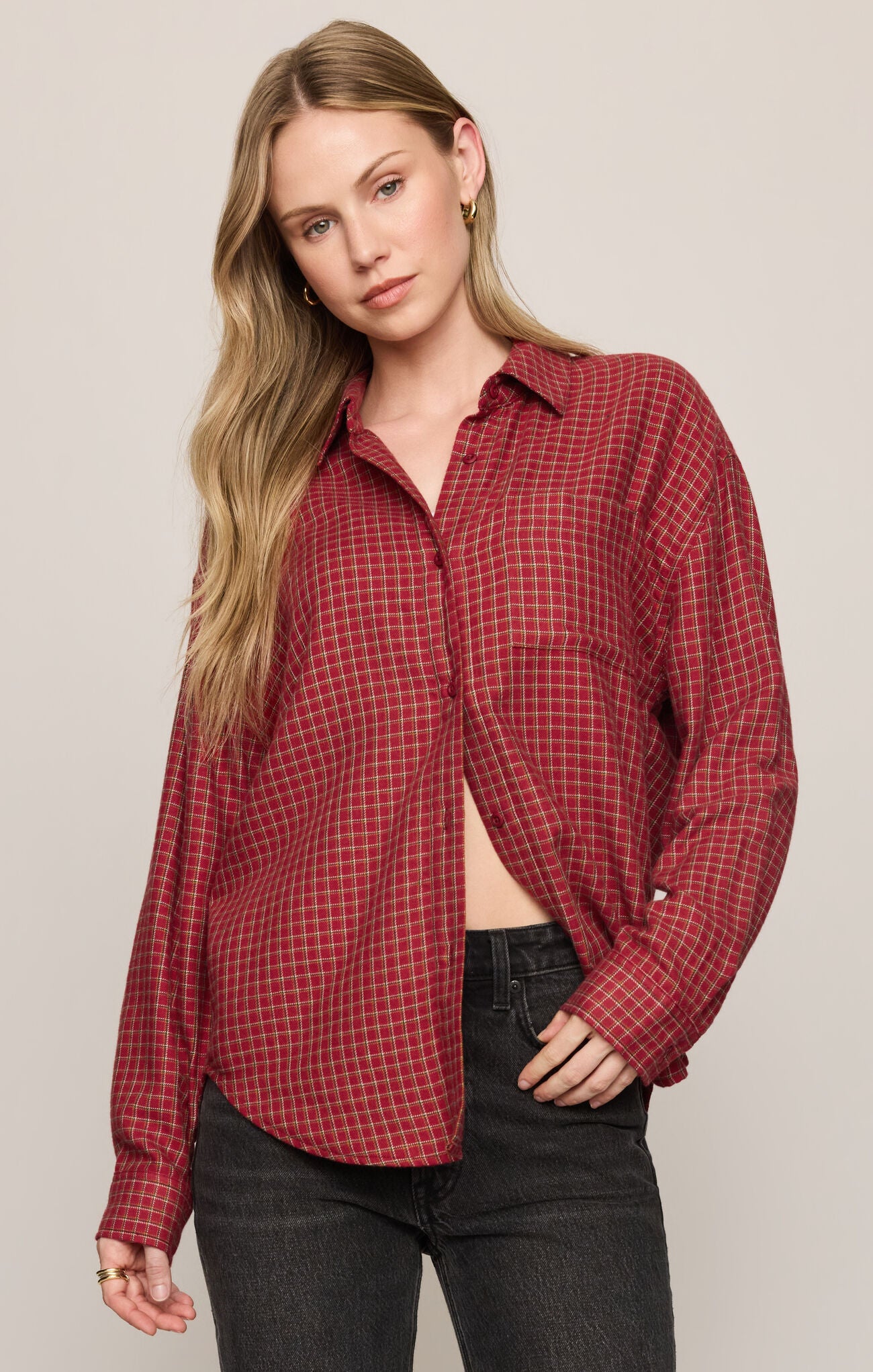 River Plaid Button Up