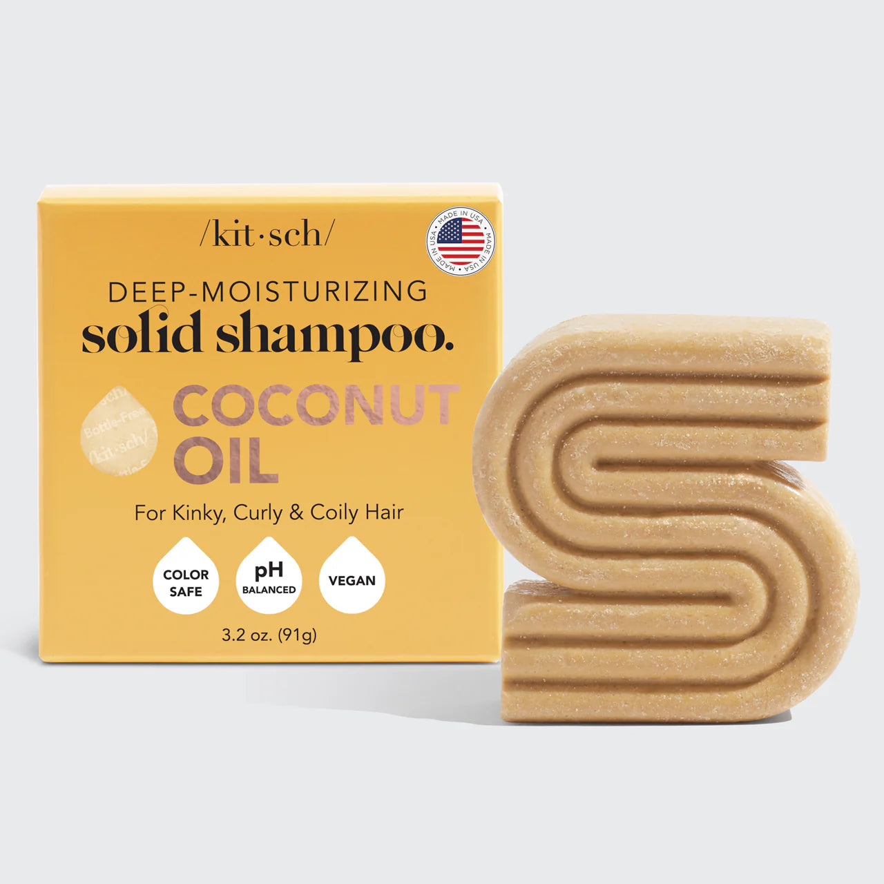 Kitsch Coconut Oil Shampoo Bar for Dry Damaged Hair