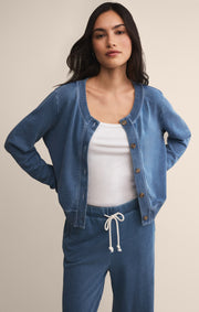 Daily Knit Denim Cardigan