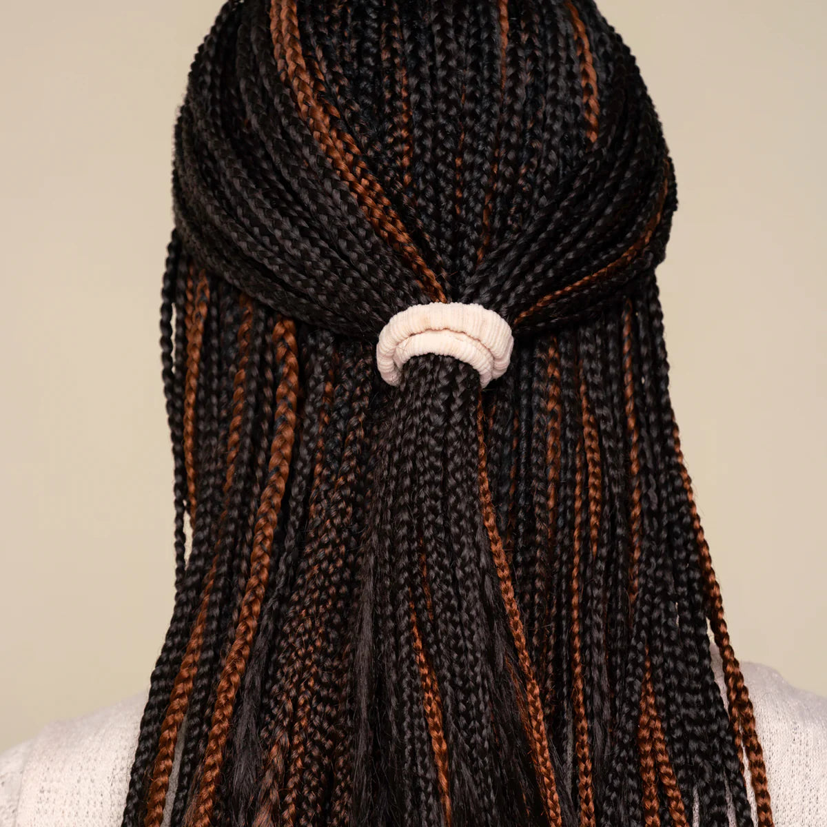 Blush Ribbed Hair Elastics