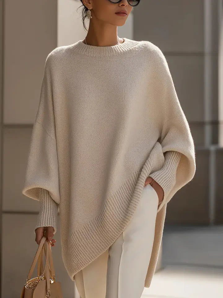 Solid-Color Oversized Sweater