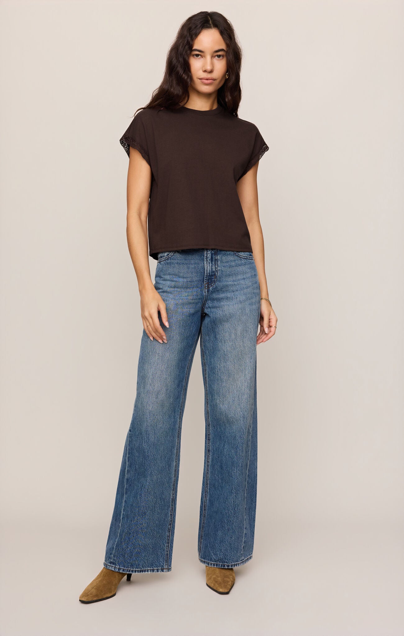 Marika Lace Trim Muscle Tee by Z Supply