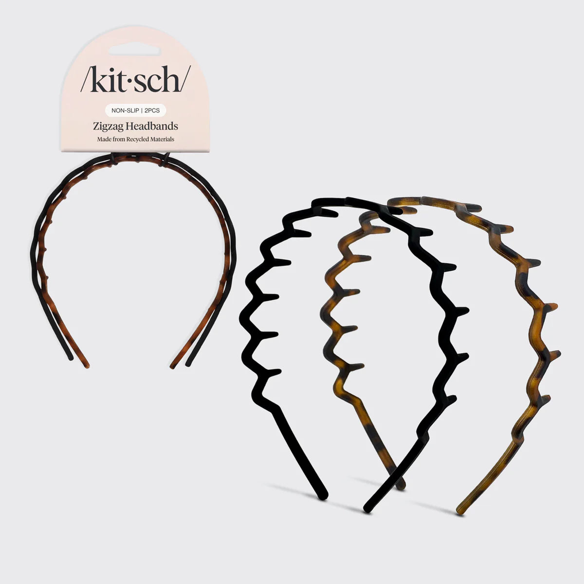 Recycled Plastic Zig Zag Headband 2pc