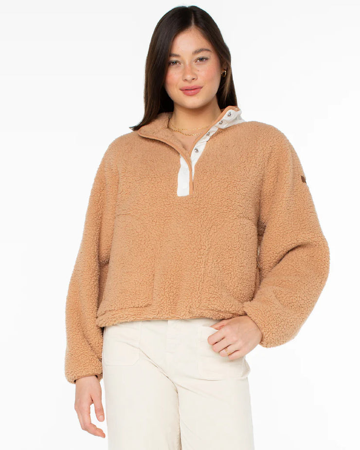 KIPSIE SOLID FLEECE PULLOVER