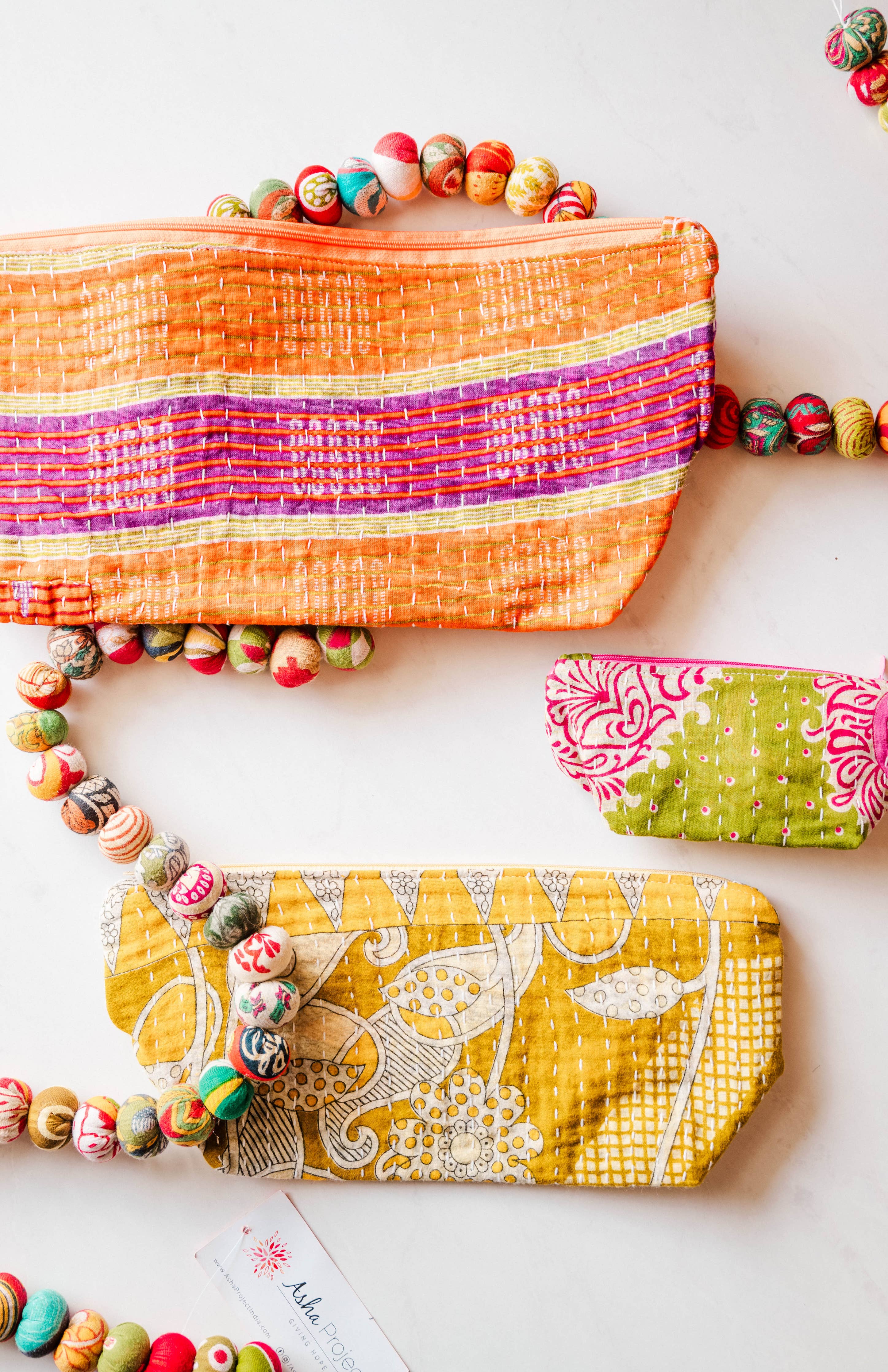Kantha Cosmetic Bag | Small