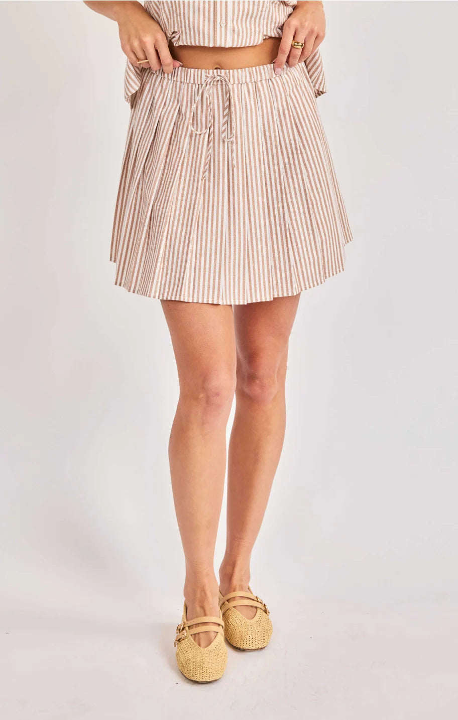 Sadie & Sage Jetset Pleated Mini Skirt