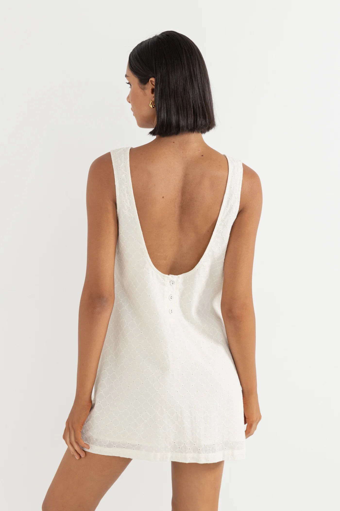 Rhythm Porto Eyelet Mini Dress