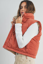 Adored Corduroy Puffer Vest