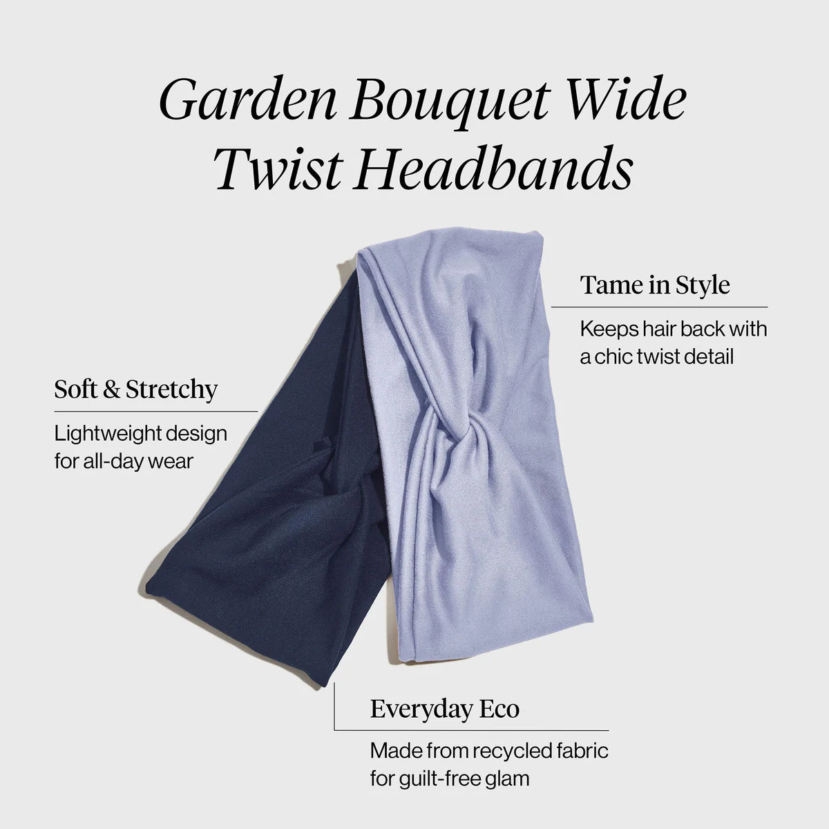 Garden Bouquet Wide Twist Headbands 2pc Set