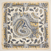 Boho Chic Paisley Scarf – Lightweight Silk-Feel Square Scarf with Vintage Charm