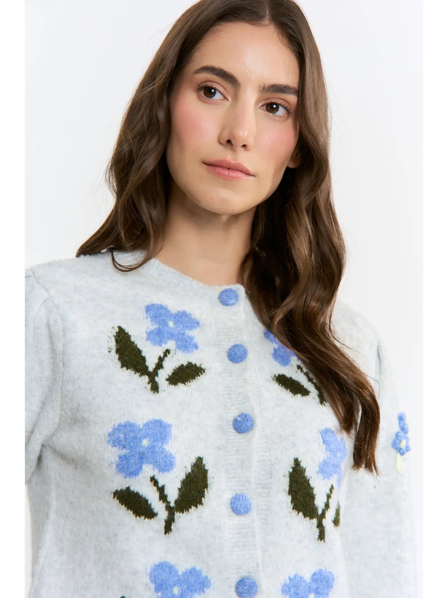 Camellia Blue Floral Cardigan