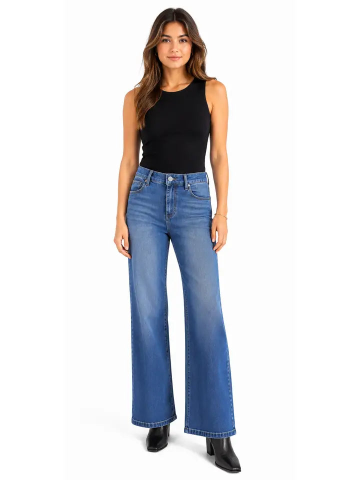 Better Butter-1822 Denim Slim Wide Leg