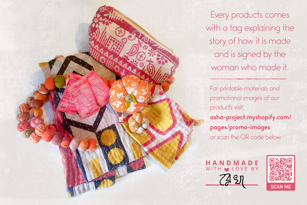 Kantha Cosmetic Bag | Medium
