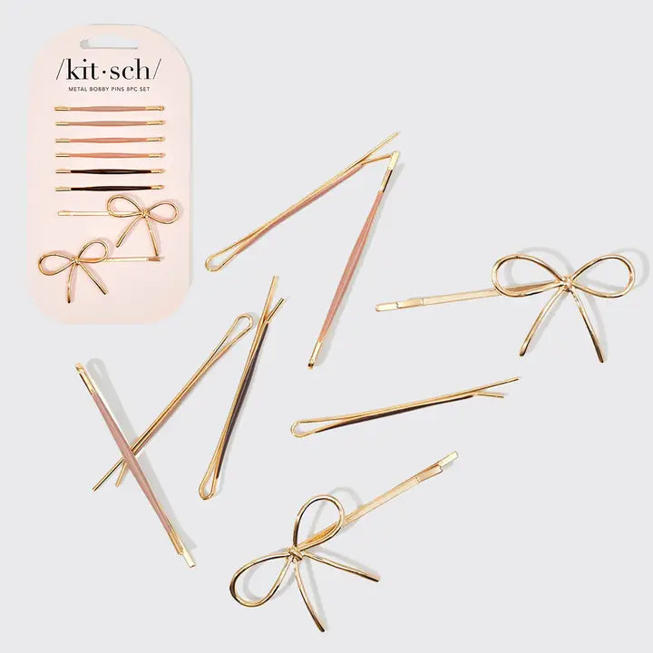 METAL ENAMEL BOW BOBBY SET