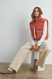 Adored Corduroy Puffer Vest