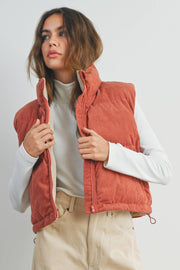 Adored Corduroy Puffer Vest