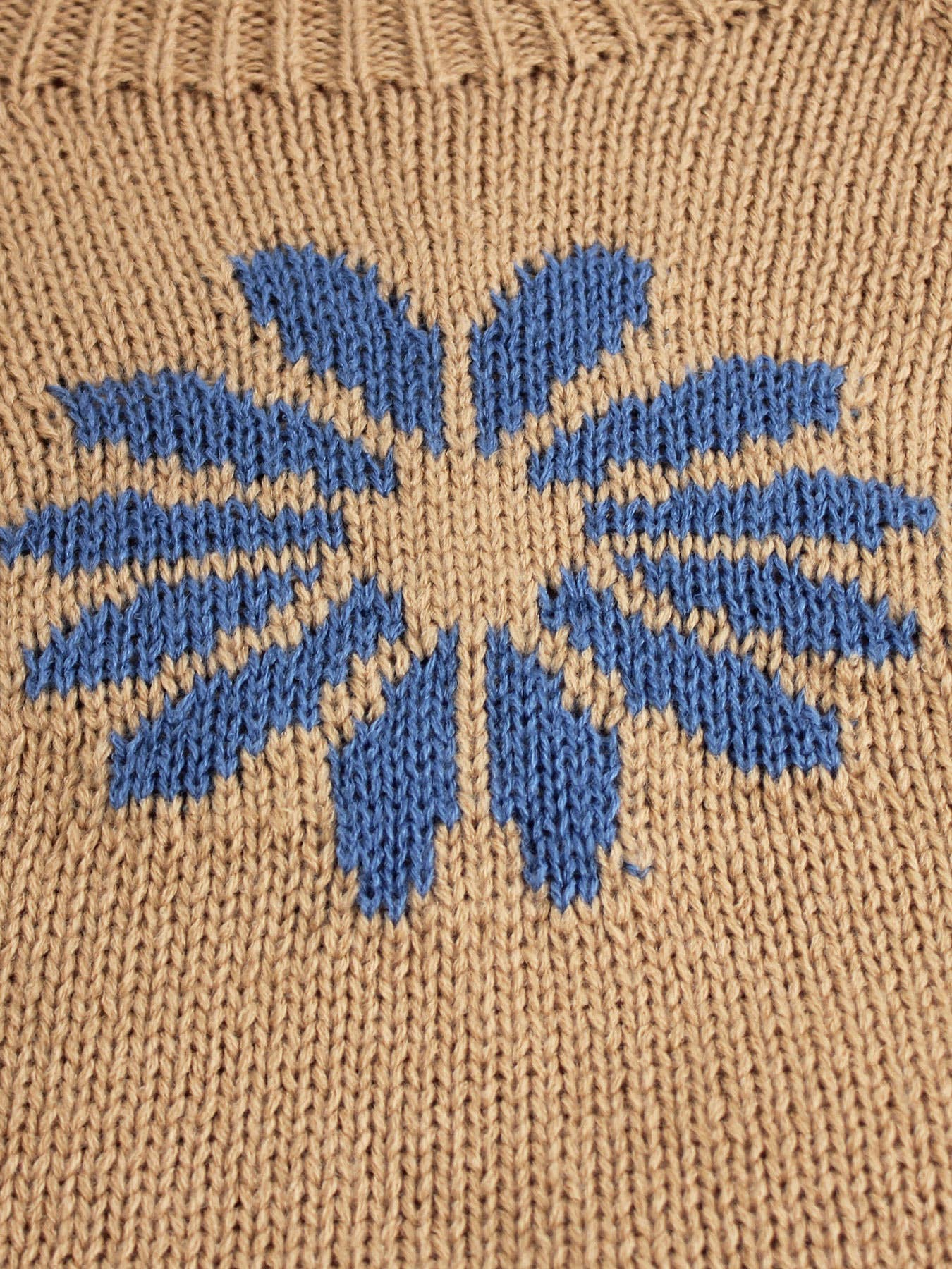 Vintage Blue Daisy Knit Sweater