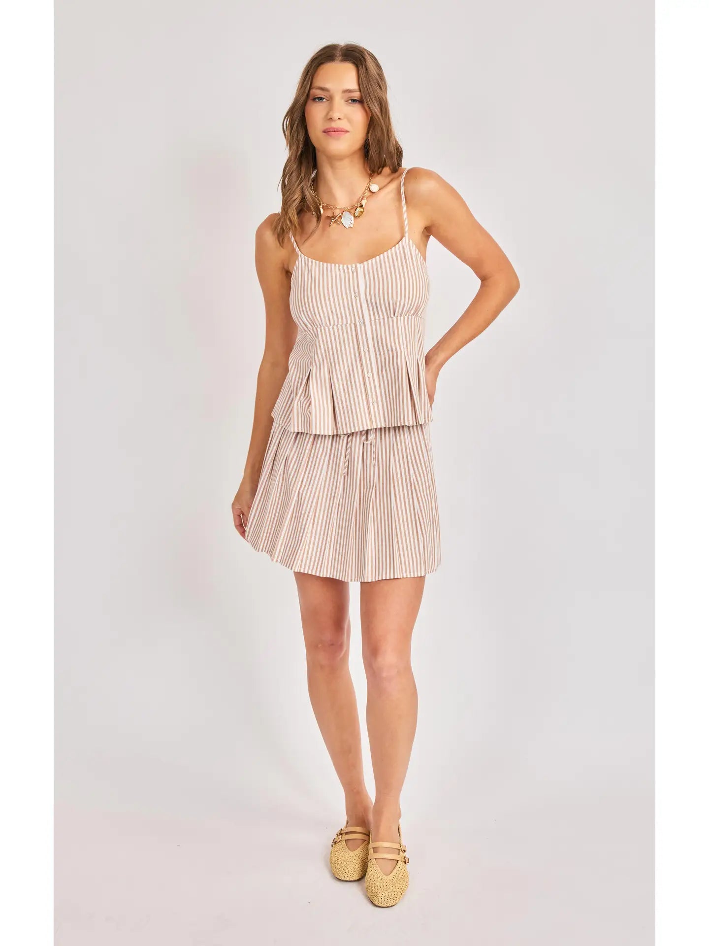 Sadie & Sage Jetset Pleated Mini Skirt