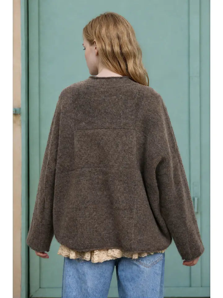 Heathered Checkered Texture Sweater
