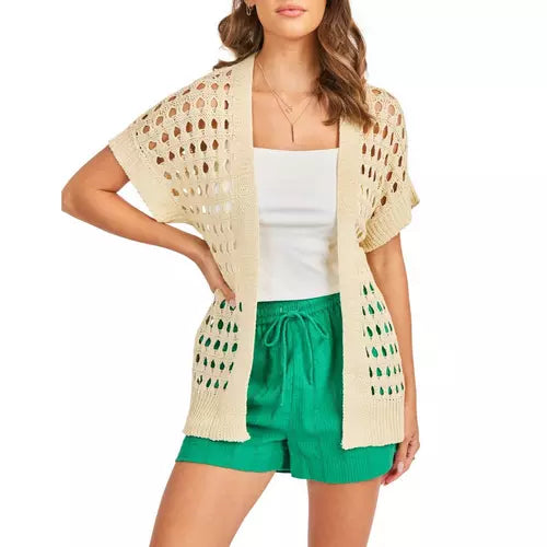 Sadie & Sage Flutter Open Knit Cardigan