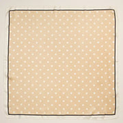 Classic Polka Dot Scarf – Vintage-Inspired Square Scarf with Silk Texture