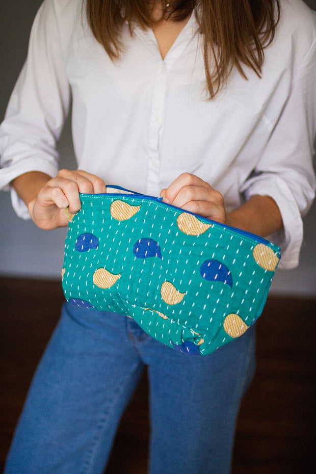 Kantha Cosmetic Bag | Large