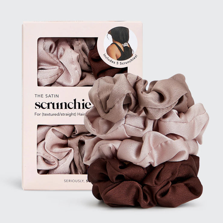 THE SATIN SCRUNCHIE 5 PK