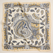 Boho Chic Paisley Scarf – Lightweight Silk-Feel Square Scarf with Vintage Charm