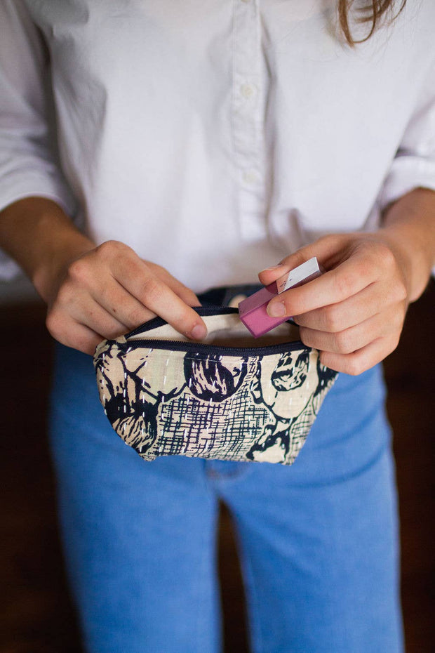 Kantha Cosmetic Bag | Small