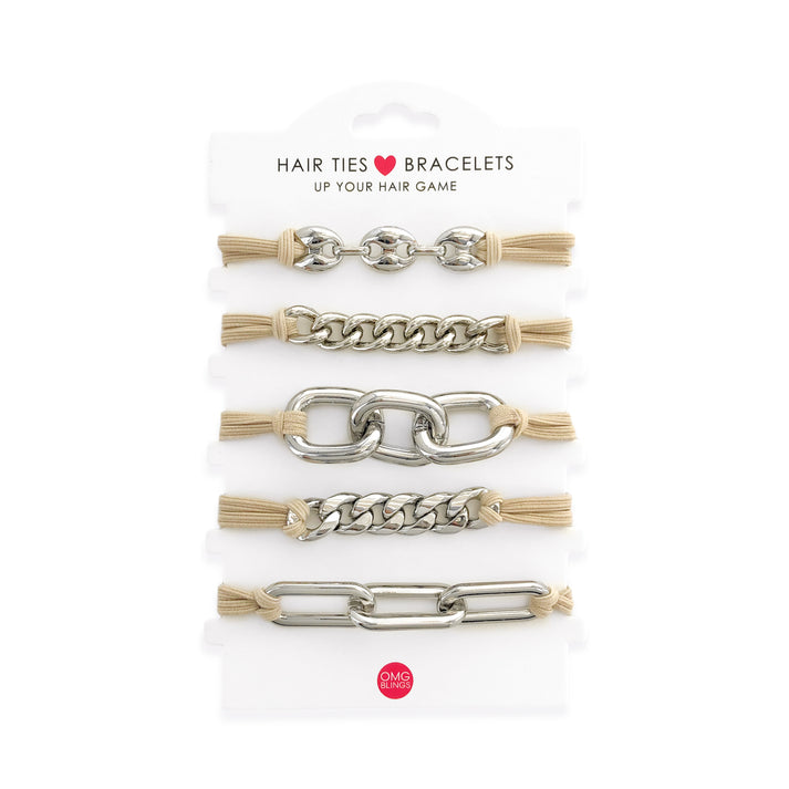 HAIR TIE/BRACELET 5 PIECE SET