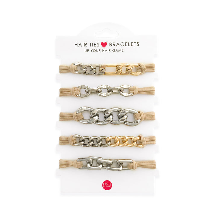 HAIR TIE/BRACELET 5 PIECE SET