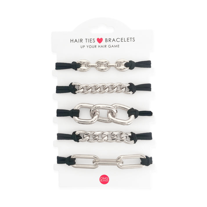 HAIR TIE/BRACELET 5 PIECE SET