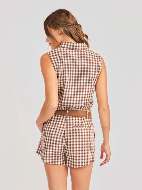 Sadie & Sage Mustang Gingham Sleeveless Top