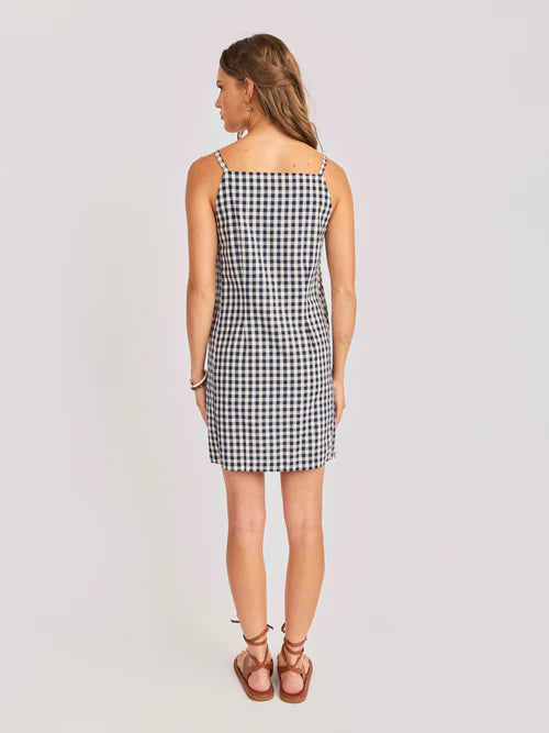 Sadie & Sage Mustang Gingham Buttoned Mini Dress